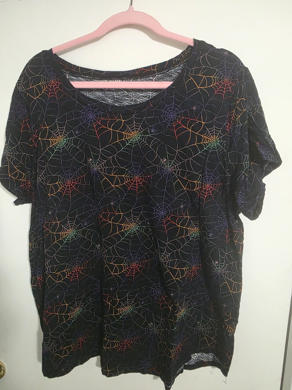 Torrid Size 3 Rainbow Spiderweb Print Tee